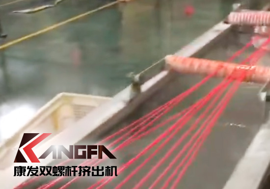 康發(fā)售后服務(wù)無(wú)止境！客戶水拉條JSH-75雙螺桿擠出機(jī) 普通玻纖增強(qiáng)改性售后維保記