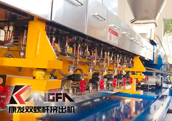 康發(fā)售后服務(wù)無(wú)止境！客戶水拉條JSH-75雙螺桿擠出機(jī) 普通玻纖增強(qiáng)改性售后維保記